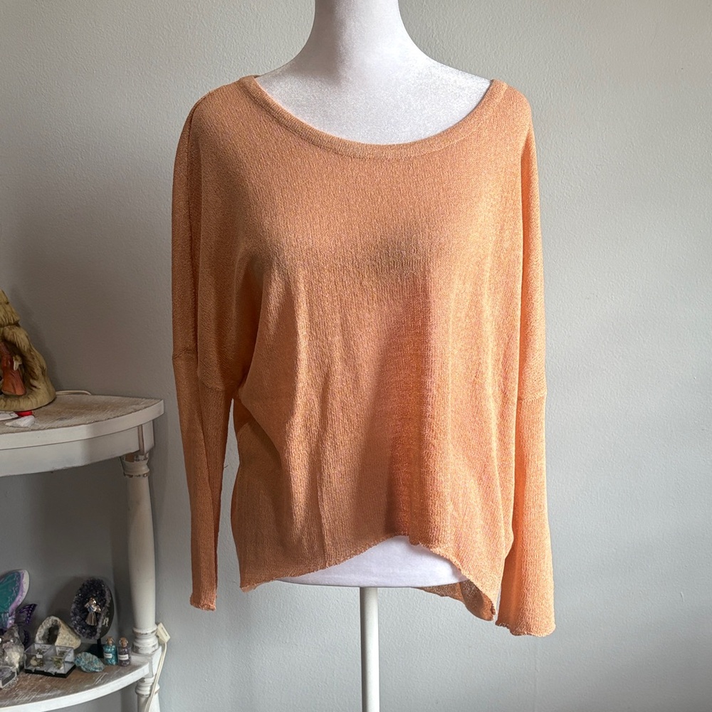 [Karma For A Cure] Light Orange Crew Neck Sweater - Size Small